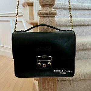 MAISON HERITAGE PARIS CAMY LEATHER CROSSBODY BAG
